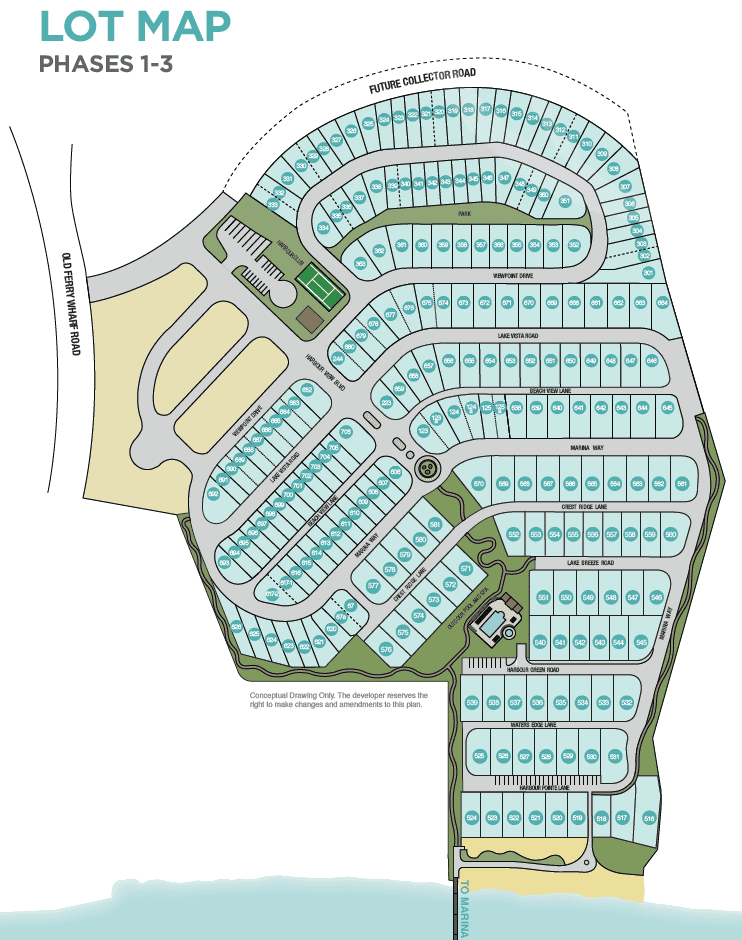 west harbour lot map